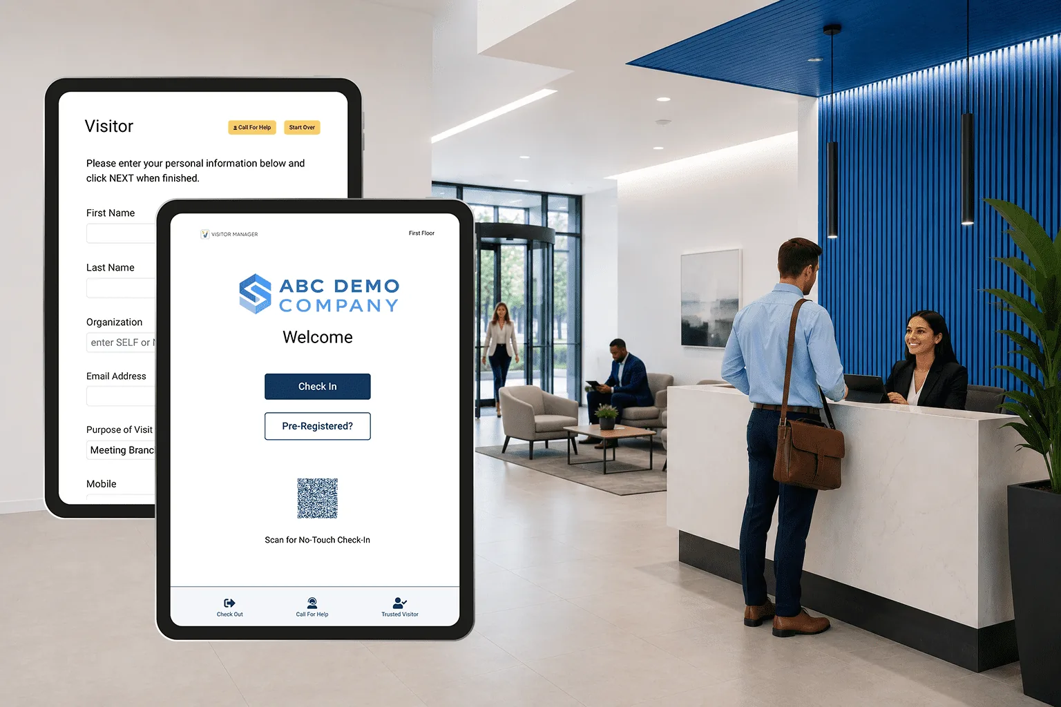 Visitor Management System with Touchless Check-In